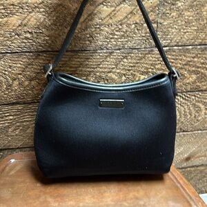 Vintage Coach New York Y2K 6236 Black Neoprene Mini Hand Bag
